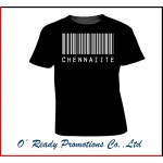 Barcode Printed Black T-shirt