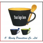 Custom Soup Mug with Spoon Holder
