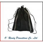 Black Reflective Drawstring Backpack