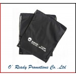 Simple Black Drawstring Bag