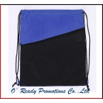 Drawstring Backpack with Zipper Front Bag