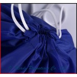 Blue Polyester Drawstring Bag