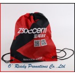 Red Football Drawstring Backpack